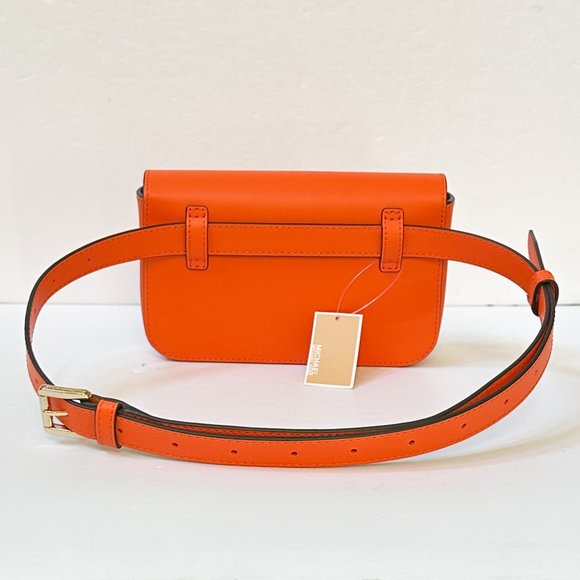 Michael Kors Sloan Editor Small Flap Belt Bag Fanny Pack Clutch Poppy - Picture 5 of 13